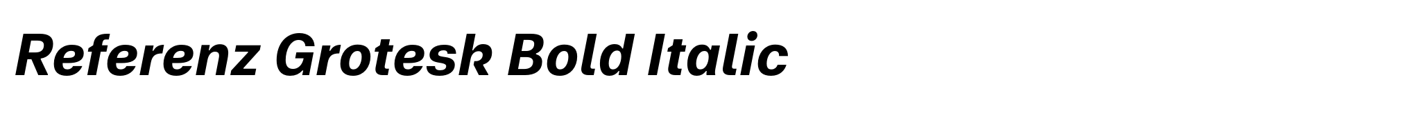 Referenz Grotesk Bold Italic image